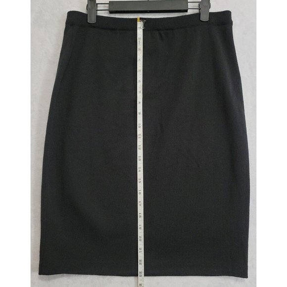 Evan Picone Dress Women's Wool Acrylic Blend Knit Pencil Skirt Size Medium Black - Picture 7 of 12